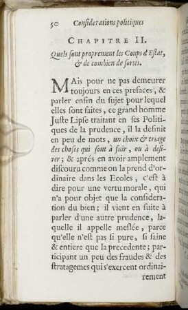 Chapitre II. Quels sont proprement les Coups d Estat, & de combien de sortes.
