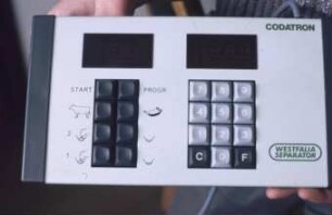 Fotografie: Prozeßtechnik, Elektronik, Fütterungscomputer, Bedienelement