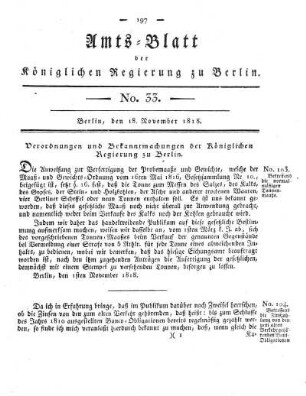 No. 33, 18. November 1818
