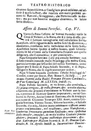 Affetto di Sommi Pontefici. Cap. VI.
