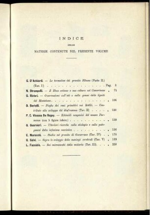 Indice Delle Materie Contenute Nel Presente Volume