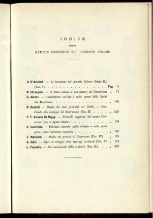 Indice Delle Materie Contenute Nel Presente Volume