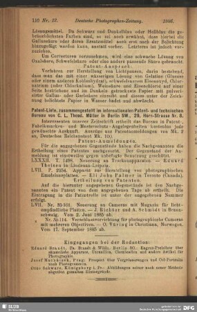 Patent-Liste