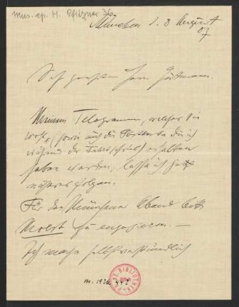 Brief an Emil Gutmann, 08.08.1907
