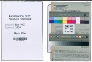 Entnazifizierung Otto Beck , geb. 28.01.1897 (Landwirt)