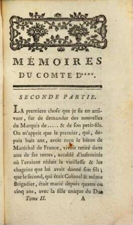 Le Libertin Devenu Vertueux, Ou Mémoires Du Comte D'***, 2