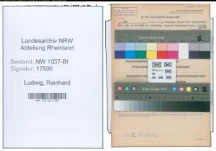 Entnazifizierung Reinhard Ludwig , geb. 09.09.1892 (Polizeibeamter)