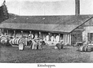 Jonsdorf. Mühlstein-Fabrik, Kittschuppen, Repro
