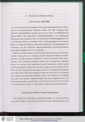 D. Kompetitive ethnische Kriege