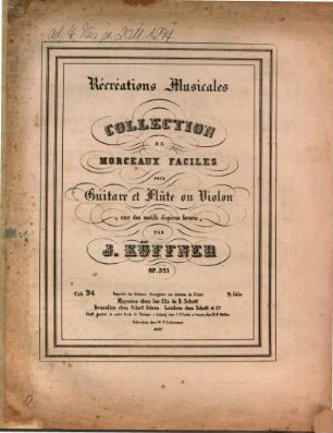 Récréations musicales : collection de morceaux faciles pour guitare et flûte ou violon : sur des motifs d'opéras favoris : op. 321, 24. Macbeth de G. Verdi