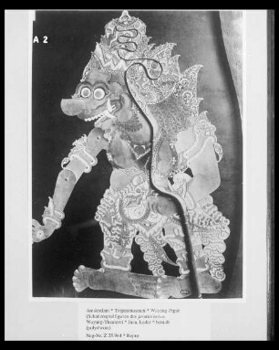 Wayang-Figur (Schattenspielfiguren des javanesischen Wayang-Theaters)