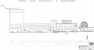 Stuttgart Hbf: Neubau der Basa, Ansicht von Norden Nebengeb.