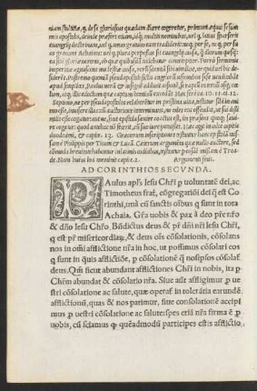 Ad Corinthios Secunda.