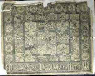 Karte zu den Schlachten der Befreiungskriege 1813 mit Darstellungen der Schlachtverläufe