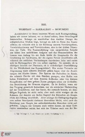 XIII. Wohnbau – Sakralbau – Monument