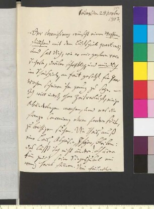 Brief von Einsiedel-Scharfenstein, Friedrich Hildebrand von an Goethe, Johann Wolfgang von