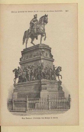 Das Denkmal Friedrichs des Großen in Berlin