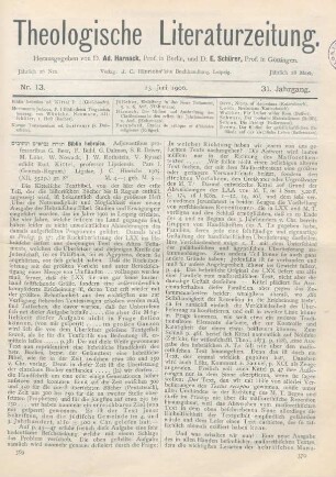 369-373 [Rezension] Kittel, Rudolf (Ed.), Biblia hebraica. Pars I