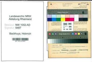 Entnazifizierung Heinrich Backhuys, geb. 22.02.1910 (Angestellter)