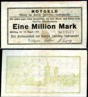 Jüterbog 1 Million Mark