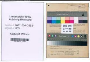 Entnazifizierung Wilhelm Kirchhoff , geb. 16.02.1900 (Metzger)