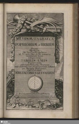 Numismata Graeca Populorum et Urbium : Omnia, Quotquot ex Numismato-phylaciis et Scriptoribus de Re numaria comparare licuit, Integra serie Tabulis Æneis Repræsentata : adscriptis Nominibus Museorum unde depromta sunt, et Locis præstantiss: Authorum qui Singula illustrarunt