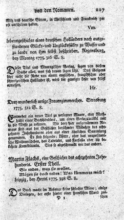 Martin Flachs, eine Geschichte des achtzehnten Jahrhunderts. T.1.