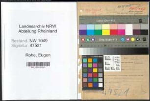 Entnazifizierung Eugen Rohe , geb. 01.10.1902 (Arzt)