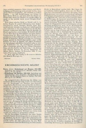 371-376 [Rezension] Boyens, Armin, Kirchenkampf und Ökumene 1933 - 1939