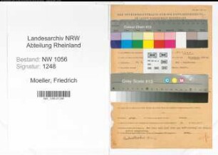 Entnazifizierung Friedrich Moeller , geb. 22.08.1903 (Beamter)