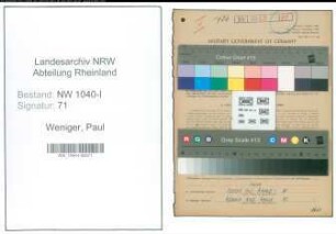 Entnazifizierung Paul Weniger , geb. 02.08.1912 (Hilfsarbeiter)