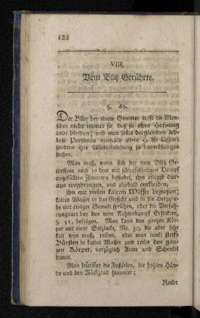 VIII. Vom Blitz Gerührte.