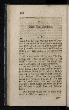 VIII. Vom Blitz Gerührte.