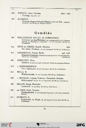 Gemälde (Nr. 598-658)
