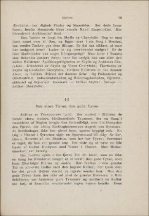 III. Den store Tyran, den gode Tyran