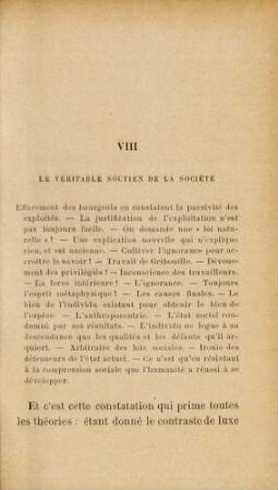 VIII Le Véritable Soutien De La Société