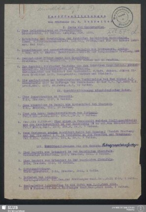 Veröffentlichungen von Prof. Rudolf Schreiter (unvollständig)