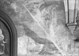 Wandmalerei im 5. Joch von Norden. — Feld 24, Szene unten rechts: Jakobs Leiter