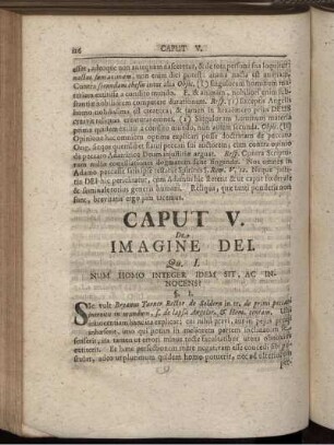 Caput V. De Imagine Dei.