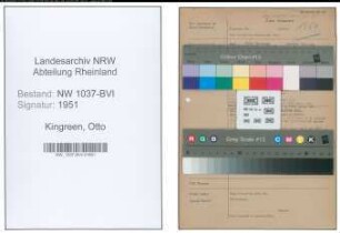 Entnazifizierung Otto Kingreen , geb. 12.07.1895 (Arzt)