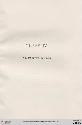 Class IV: Antique Gems