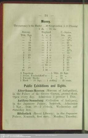 Public Exhibitions and Sights