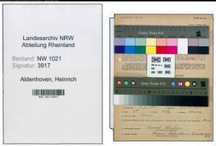 Entnazifizierung Heinrich Aldenhoven , geb. 07.08.1894 (Bonbonmeister)