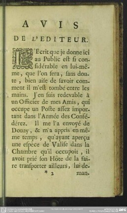 Avis De L'Editeur