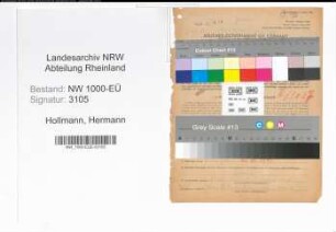 Entnazifizierung Hermann Hollmann, geb. 28.08.1884 (Verw.Angest.)
