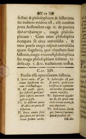 Cap. XIV. Poesin esse operosiorem historia.