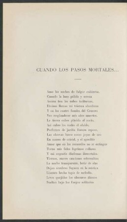 Cuando los pasos mortales... : (poesía)