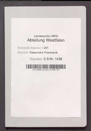 Verkauf des Hinterste Stenkamp, Kirchspiel Nottuln, an Joh. Heinrich Edelbrock, Postmeister in Nottuln (Nr. 114).