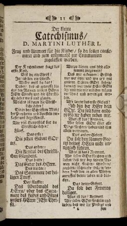 Der kleine Catechismus / D. Martini Lutheri.