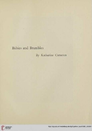 Plate: Babies and brambles by Katharine Cameron